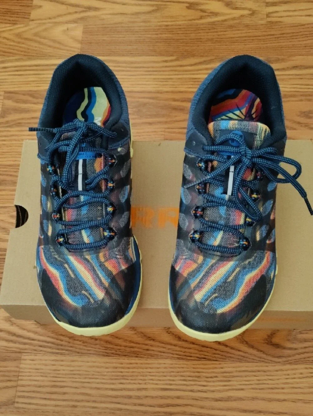 Merrell Women's Multicolor Trail Runners - Blue/Orange Accents